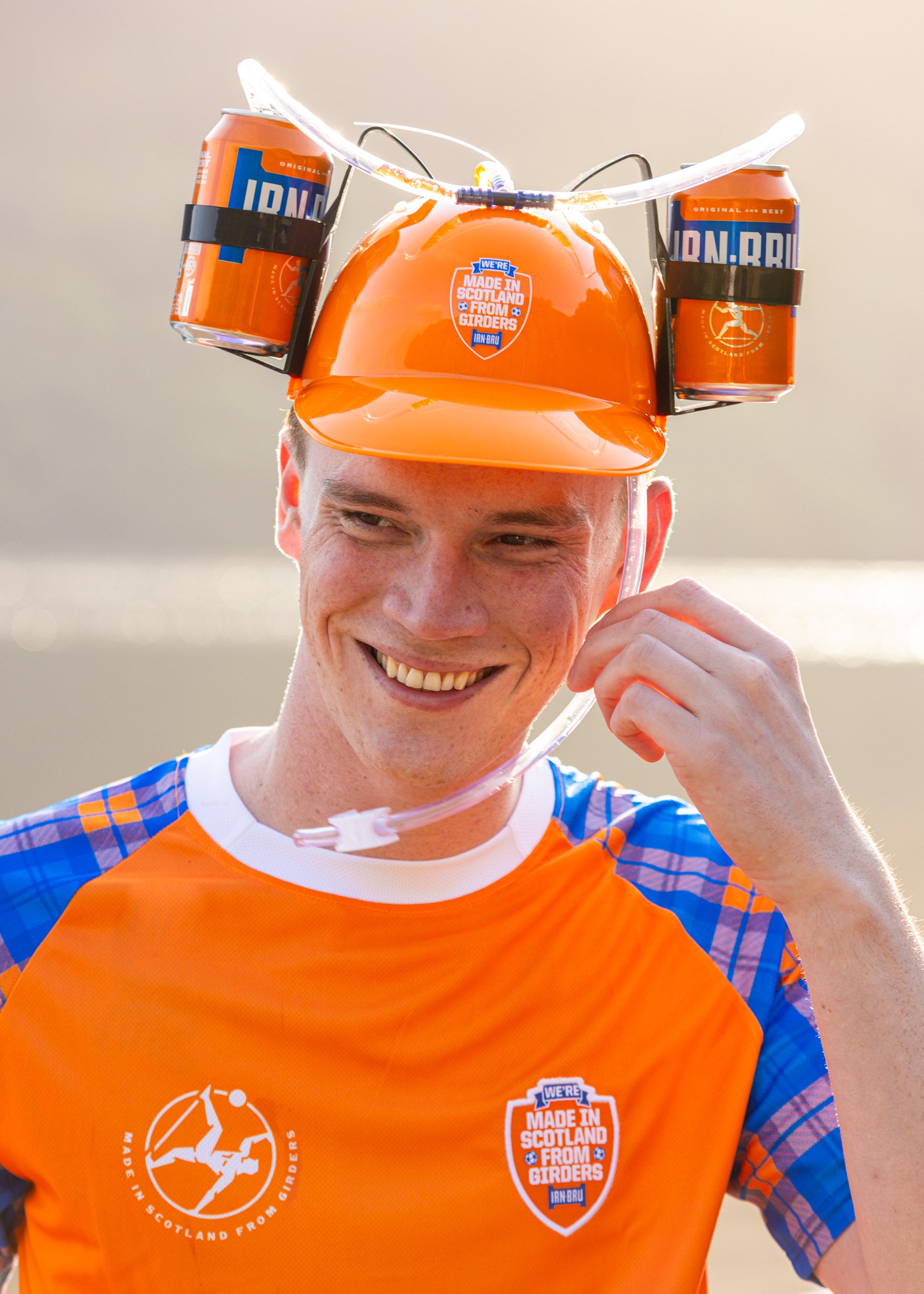 Irn-Bru Drinking Hat